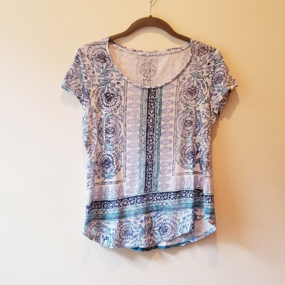 Lucky Brand Floral Patterned Tee